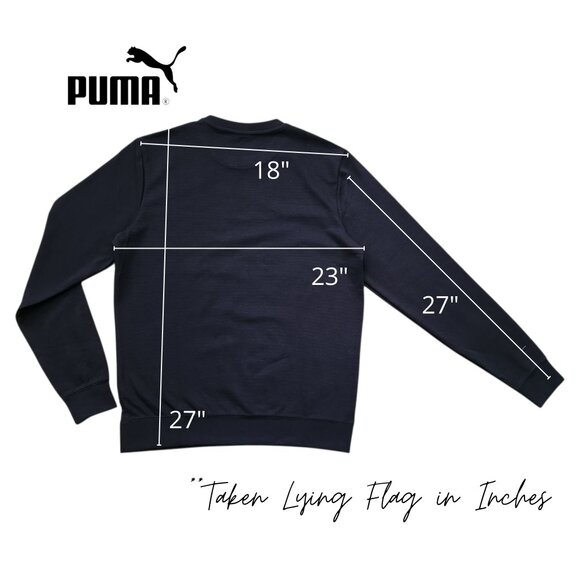 NEW!! Puma Men's Classic Texture Crewneck Black Light Sweater Size Medium - Picture 9 of 10